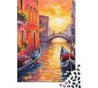 Venice Water City Jigsaw Puzzles Puzzles for Adults Kids. 1000 Piece Impossible Challenge Toy Educational Games Home Decoration for Adults& Kids Age 14 Years Up 1000pcs (75x50cm)