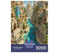 Venice Water Ciudad Puzzles Imposible,desafío para Adultos Interesante Entretenimiento Creativo 1000 Piezas Obra De Arte De Juego De para Adultos Y Niños Mayores De 12 Años 70x50cm/1000pcs