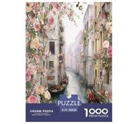 Venice Water Ciudad Rompecabezas Imposible,desafío for Adults Interesante Entretenimiento Creativo 1000 Piezas Obra De Arte De Juego De para Adultos Y Niños Mayores De 12 Años 38x26cm/1000pcs
