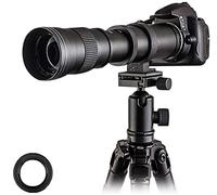 Venidice Lente de zoom teleobjetivo F8.3 de 420-800 mm, enfoque manual con montura en T para Canon EOS T3 T3i T4i T5 T5i T6 T6i T6s T7 T7i SL1 SL2 6D 7D 7D 60D 70D 77D 80D 5D II/III/IV DSLR Camera
