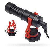 Venidice MCOVM-M03 - Micrófono de Vídeo para Cámara Fotográfica, Micrófono Cardioide Externo, compatible con Videocámaras DSLR, Teléfono Smartphone Android, Aluminio, Negro (Rotación de 360°)