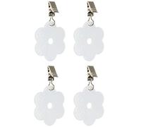 Venilia 54206 Weights Flower Clip Mantel de PVC y Metal Blanco 7 x 5 x 0,3 cm, Blume Weiß