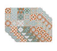 Venilia 59117 Rewind Brick - Juego de manteles Individuales para Comedor (4 Unidades, Polipropileno, 45 x 30 cm, 4 Unidades), Multicolor