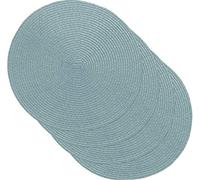 Venilia Tischset Blau rund, 4 Stück Juego de 4 Redondos Azules Comedor, manteles Individuales Tejidos, Aptos para Alimentos, 38 cm, 59125, 4