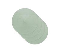 Venilia Tischset gewebt Juego de 4 Redondos Verdes para Comedor, manteles Individuales Tejidos, Aptos para Alimentos, 38 cm, 59123, 4