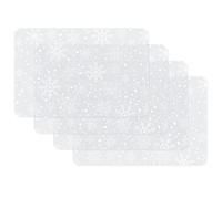 Venilia Juego de Mesa de Copos de Nieve (45 x 30 cm, 4 Unidades), Color Blanco Transparente