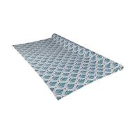 Venilia Lámina adhesiva, Diamante azul Turquesa Retro, 90cm x 2,6m, Espesor 160μ, Vinilo autoadhesivo para muebles o cocina, decorativas papel pintado pared, PVC sin ftalatos, Fabricado en UE