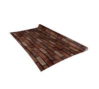Venilia Lámina adhesiva, Pared de ladrillo Ladrillo Rojo, 90cm x 2,6m, Espesor 160μ, Vinilo autoadhesivo para muebles o cocina, decorativas papel pintado pared, PVC sin ftalatos, Fabricado en UE