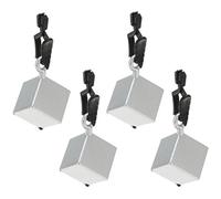 Venilia Pesos de los manteles Dados de Plata INOX, Clip para Mantel, sujeta manteles, Pinzas mantels, Pesos para manteles, Juegos de Pesas, 4 tajada, 54203