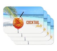 Venilia Salvamanteles Cocktail Orange, Mantel Individual, Mantelería, Mantel Individual para el Comedor, Apto para Alimentos, Azul Claro, 4 tajada, 45 x 30 cm, 59090