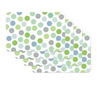 Venilia Salvamanteles Confeti Multicolor Vert, Mantelería, Mantel Individual para el Comedor, Apto para Alimentos, 4 Unidades, 45 x 30 cm, 59057, Paquete de 4, Confetti Mult.Grün, 30 x 45 cm, 4