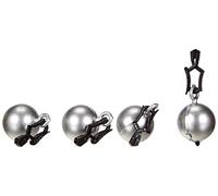 Venilia Tischtuchbeschwerer Kugel Bola de Plata INOX, Clip, sujeta, Pinzas mantels, manteles, Juegos de Pesas, 4 tajada, 54202, PVC y Metal, 20 x 15 cm