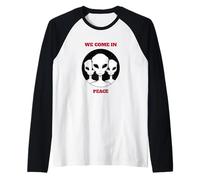Venimos en Paz (Funny Alien Statement) Camiseta Manga Raglan