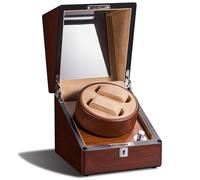 Veninadora de reloj doble automática para 2 relojes de madera 4 modos de rotación autocontrol de relojes mecánicos cuadros de almacenamiento de relojes giratorios con motor silencioso para hombres y