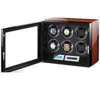 Veninadora de viento de reloj para relojes automáticos Caja de almacenamiento con luz LED y control remoto, alimentado por un motor japonés adecuado para mujeres y muñeca para hombres, buenos tiempos.