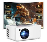 VenirCool Mini proyector portátil, mini proyector de enfoque eléctrico con WiFi nativo 1080P proyector con 300 ANSI, pantalla de espejo máxima de 200 pulgadas con Android/iOS/Windows