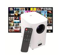 VenirCool Mini proyector portátil, nativo 720P, compatible con decodificación 4K con WIFI6 5G inalámbrico 5.0 de doble banda, 500 ANSI, corrección trapezoidal automática, proyector de video de