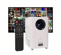 VenirCool Q1 Mini proyector inteligente con WiFi e inalámbrico, enfoque eléctrico y proyector portátil Keystone para exteriores, nativo VenirCool 720P, compatible con decodificación 4K, proyector de