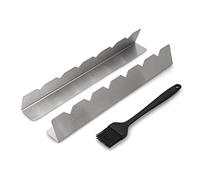 Venmark Rejilla para Brochetas - Soporte Elevado de Acero Inoxidable para 6 Pinchos - Evita que las Brochetas se Quemen y Peguen a la Parrilla - Incluye Pincel de Silicona - Pinchos no Incluidos