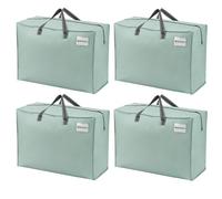 VENO 105 Litors Extra Grande Bolsas de Almacenamiento,Bolsa organizadora,bolsa de mudanza,transporte, camping, Ropa de Cama, Edredones, Almohadas, Mudanza (L Verde Claro-Pack de 4)