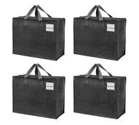 VENO 50 Litors Bolsas de Almacenamiento Pequeñas,Bolsa organizadora,bolsa de mudanza,transporte, camping, Ropa de Cama, Edredones, Almohadas, Mudanza (S Gris-Pack de 4)