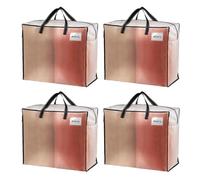 VENO 84 Litors Bolsas de Almacenamiento Pequeñas,Bolsa organizadora,bolsa de mudanza,transporte, camping, Ropa de Cama, Edredones, Almohadas, Mudanza (M Transparente-Pack de 4)