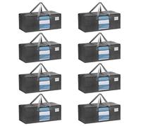 VENO Pack de 8 Bolsas de Mudanza, Almacenaje Extra Grandes, Almacenaje Resistentes, Cajas de Embalaje, Suministros de Mudanza, Lavandería Duraderas para Ropa(Ventana Gris,Pack de 8)