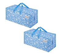 VENO Paquete de 2 bolsas de mudanza resistentes con correas de mochila, cremalleras y asas, bolsas de embalaje extragrandes para artículos esenciales de dormitorio universitario, suministros de