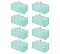 VENO Paquete de 8 bolsas de mudanza resistentes con correas de mochila, cremalleras y asas, bolsas de embalaje extragrandes para artículos esenciales de dormitorio universitario, suministros de
