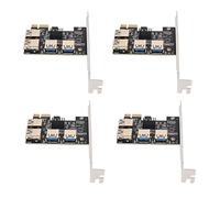 VENOAL 4 adaptadores PCIe Riser PCI-E 1X a 4 USB 3.0 PCI-E Rabbet GPU Rabbet ETH/Monero
