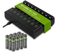 Venom Base de Carga de batería Recargable más 16 Pilas AAA de 800 mAh