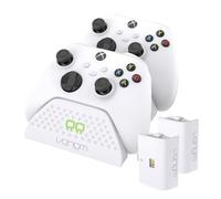 Venom Base de Carga Doble con 2 Paquetes de baterías Recargables - Blanco (Xbox Series X y S/Xbox One)