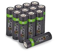 Venom Baterías AA Recargables - 2100 mAh 1.2 V NiMH - Alta Capacidad (Paquete de 12), Color Negro
