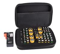 Venom Estuche de almacenamiento de batería y organizador con probador de carga de batería