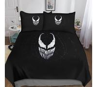 Venom Juego De Ropa De Cama con Fundas De Almohada para Adultos Y Adolescentes Microfibra Movies Funda De Edredón con Cierre De Cremallera 3 Piezas King（220x240cm）