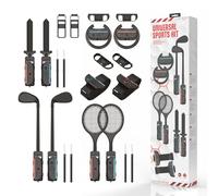 Venom Kit Deportivo 10 en 1 para Nintendo Switch 2 | Volantes, Palos de Golf, Raquetas de Tenis, Espadas y Correas Joy-Con
