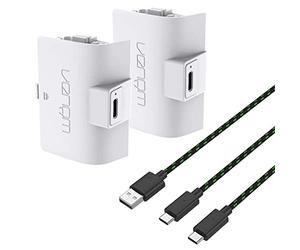 Venom Paquete doble de batería recargable de alta capacidad de 1100 mAh - Blanco (Xbox Series X y S/Xbox One)
