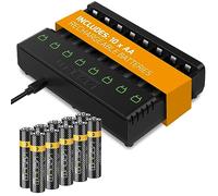 Venom Power - Base de Carga para batería Recargable (10 Pilas AA, 1000 mAh, 1,2 V, NiMH)