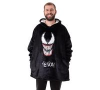 Venom Sudadera con Capucha para Hombre | Jersey con Capucha de Forro Polar para Adultos en Negro con Personaje de Venom | Ropa de Estar por casa con Forro Sherpa y Bolsillos | Mercancía de Marvel