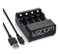 Venom TAO9026 Power Recharge - Estación de Carga Inteligente (Capacidad para hasta 4 Pilas AA o 4 Pilas AAA), Color Negro