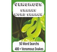 Venomous Snakes Word Search Puzzle Book: 50 Word Search Puzzles featuring 495 species of venomous snakes. Great gift idea for youngsters.
