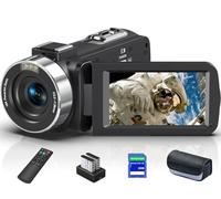VENOPTIX Cámara de vídeo 8K 64MP videocámara 18X zoom digital YouTube Vlogging Cámara Webcam IR visión nocturna WiFi 3.0 pulgadas videocámaras de pantalla táctil con tarjeta SD de 32G, control remoto