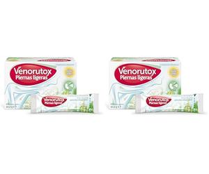 Venorutox, Piernas Ligeras Sabor Naranja Limón, Alivio Piernas Cansadas e Hinchadas, 2g x 20 Sobres (Paquete de 2)