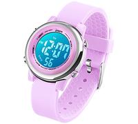 VenSten Children's Digital Sport Wrist Watch Boys Girls Outdoor Sports Watches, LED Waterproof Electric Clock with Alarm Stopwatch - Blue, lavanda, Pulsera
