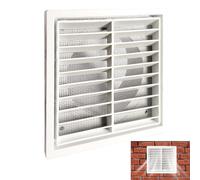 Vent Louver - Cubierta de parrilla, pantalla mosca | Louvered Air Return Grille, Vent Hood Insert, para ventiladores de escape de baño, sistemas HVAC, ventilación de techo, montaje en pared, mejora