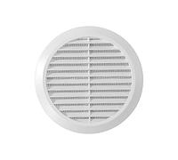 Vent Systems 100 - 150 mm - Color blanco - Cubierta de ventilación - Rejilla de ventilación redonda - Cubierta de parrilla - Protección contra insectos integrada - para baño, oficina en casa, cocina.