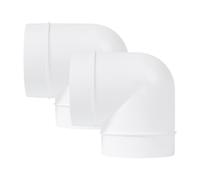 Vent Systems 100 mm - Paquete de 2 - Codo 90 grados - Tubo flexible redondo manguera de ventilación plástico ABS 10 cm