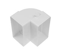 Vent Systems 11 x 50 mm Conector de canal rectangular de 90° - entrada vertical de tubo, acoplamiento de salida - calefacción, refrigeración, conexión de ventilación - Adaptador de canal del sistema