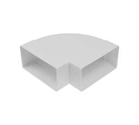 Vent Systems 110 x 55 mm conector de canal recto de 90° - entrada de tubo horizontal, acoplamiento de salida - calefacción, refrigeración, conexión de ventilación - adaptador de canal del sistema HVAC