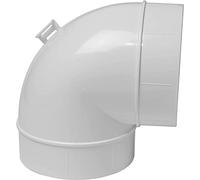 Vent Systems Ø125 mm Codo 90 Grados Conector de Tubería Tubo Redondo Flexible Manguera de Ventilación Plástico ABS